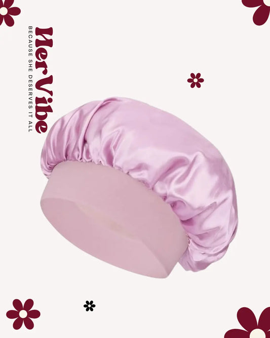 SATIN BONNET WITH HEADBAND