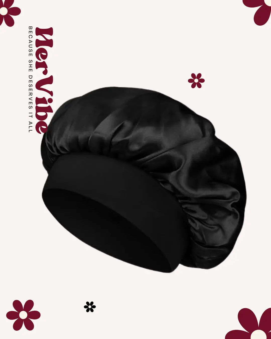 SATIN BONNET WITH HEADBAND