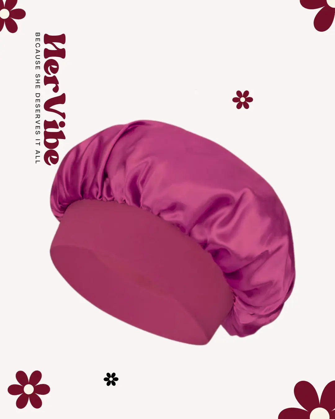 SATIN BONNET WITH HEADBAND